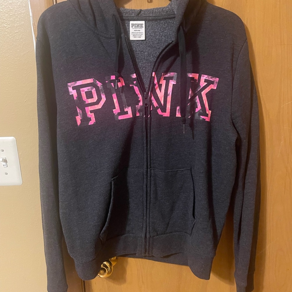 Pink zip up hoodie